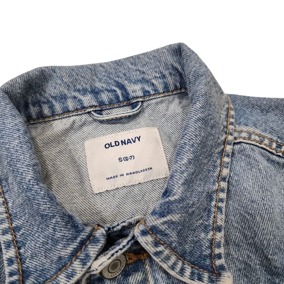 Old Navy Kids Classic Denim Jacket Jean Trucker Size S (6–7) - Picture 6 of 6